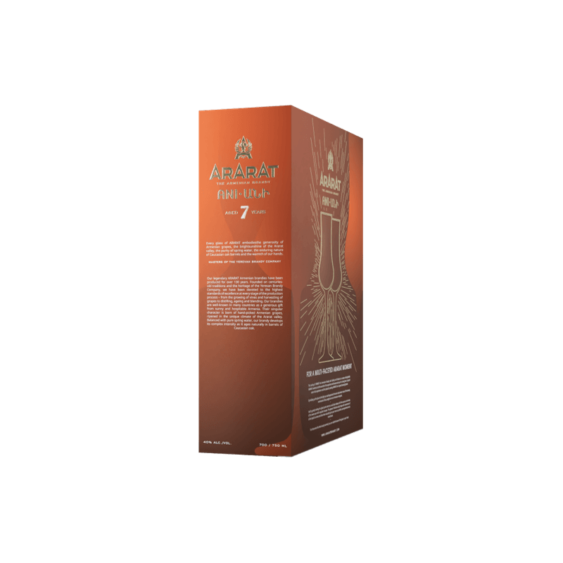 ARARAT ANI Brandy 7 years 700ml, 40% + 2 glasses