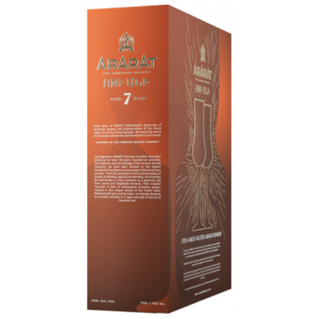 ARARAT ANI Brandy 7 ans 700ml, 40% + 2 verres
