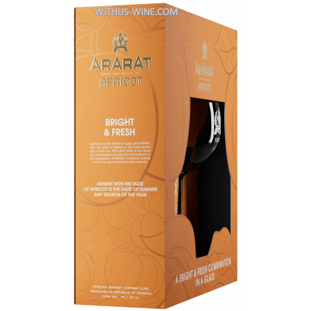 ARARAT Abrikoos Brandy 6 700 ml+1 glas, 30 % alc.