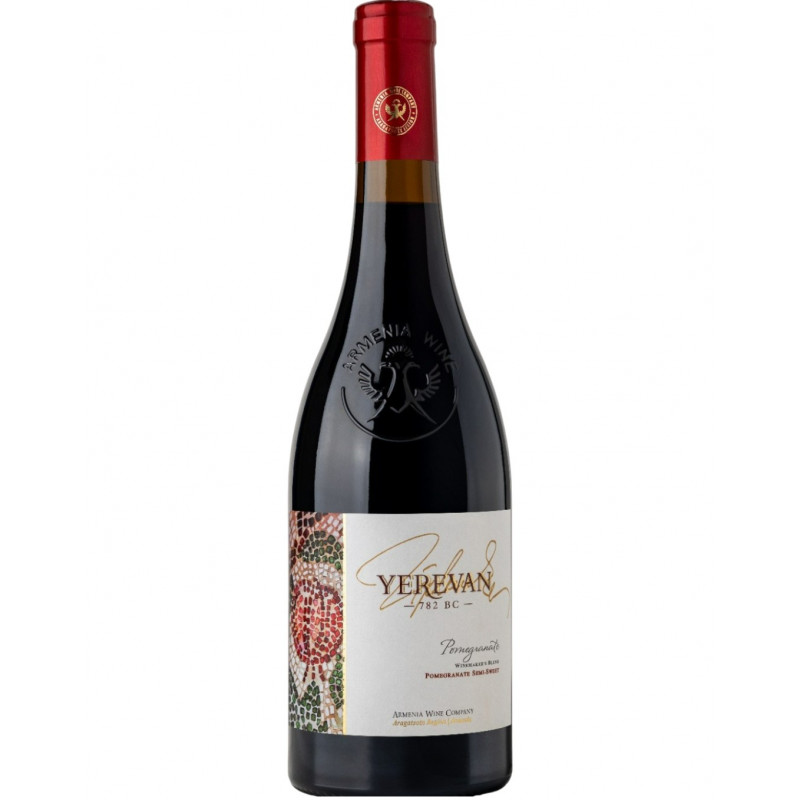 Yerevan Pomegranate Semisweet Wine Beverage 750 ml